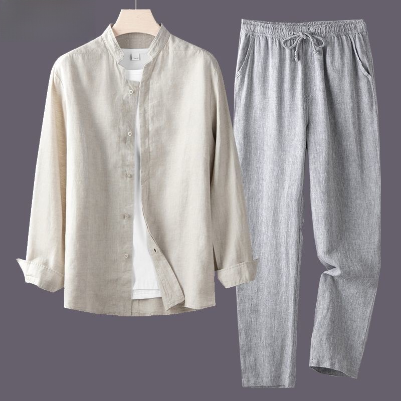 Ensemble chemise et short en c - Mens Linen Shirt Long Sleeve avis et prix