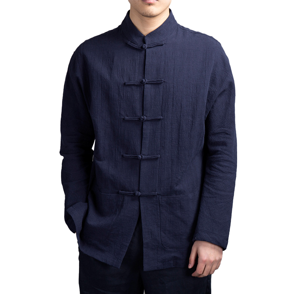 Vêtements traditionnels chinoi - Mens Linen Shirt Long Sleeve avis et prix