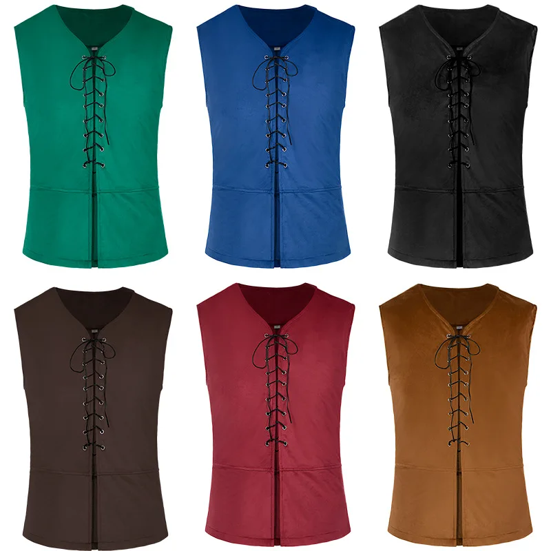 Chemises médiévales gothiques  - Medieval Gothic Lace Up Pirate Shirt avis et prix