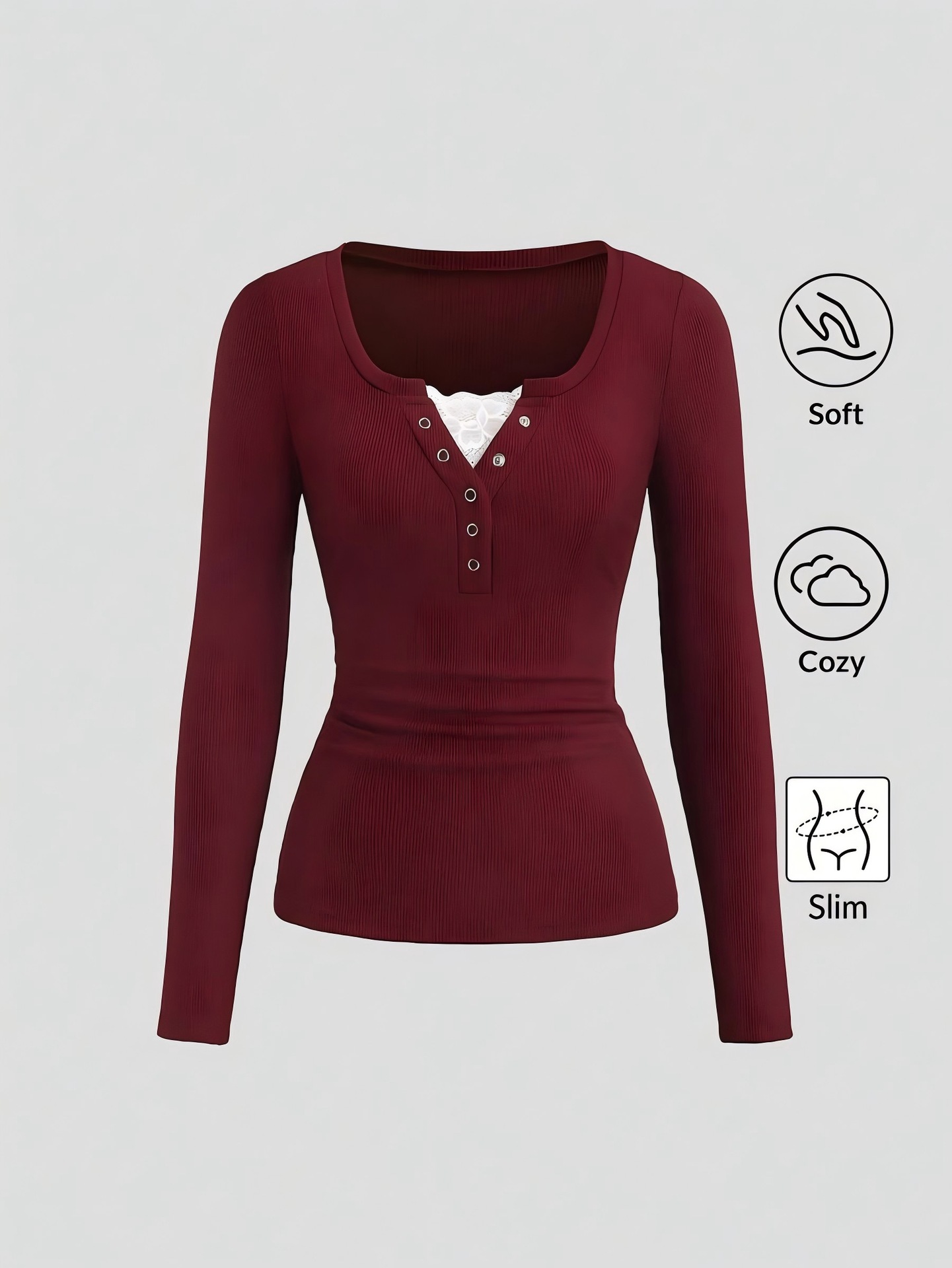 T-shirt Henley pour femme, col - Shirts avis et prix