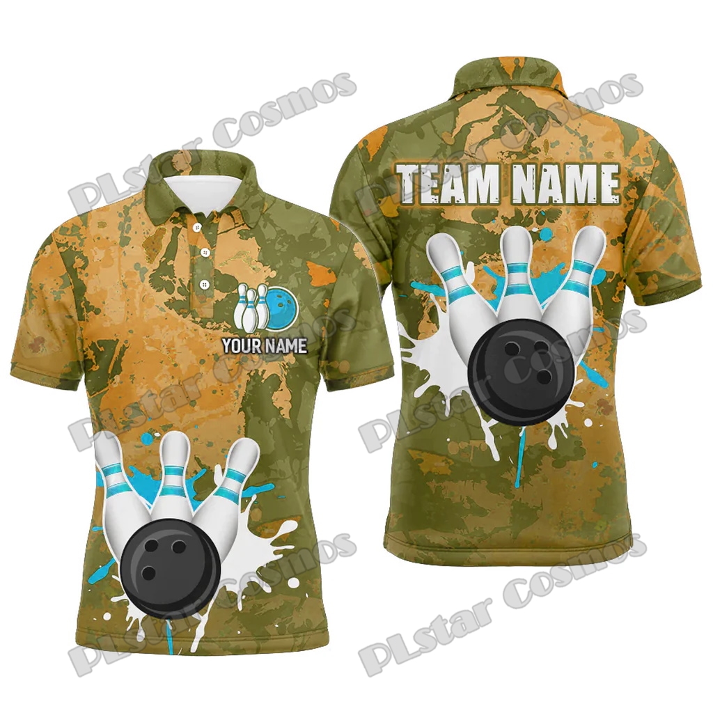 Polo rétro pour homme, motif b - Short Sleeve Bowling Shirt Retro avis et prix