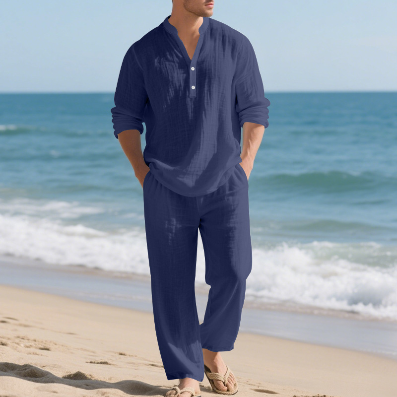 Costume en lin pour hommes, St - Mens Linen Shirt Long Sleeve avis et prix