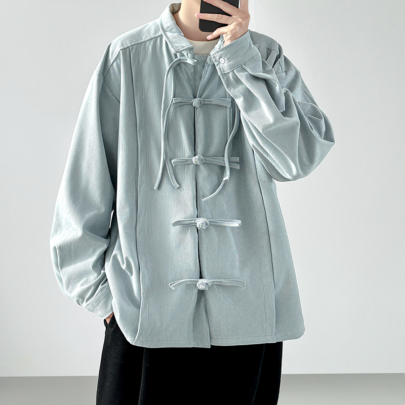 2025 hommes rétro Style chinoi - Corduroy Button Up Shirt Men avis et prix
