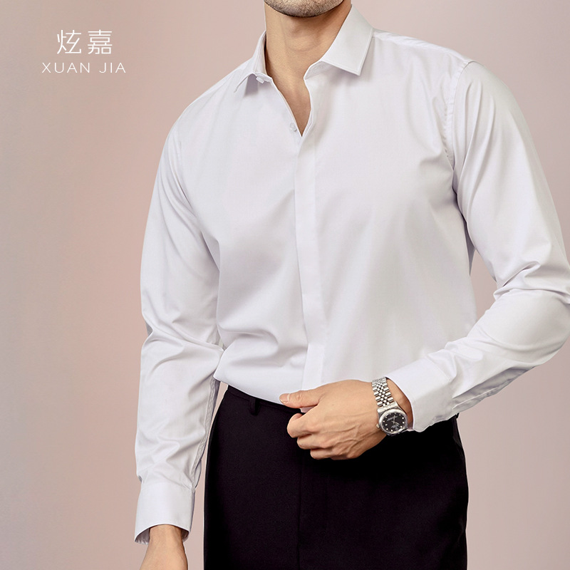 Chemise en soie pour homme, no - Mens Satin Silk Dress Shirt avis et prix
