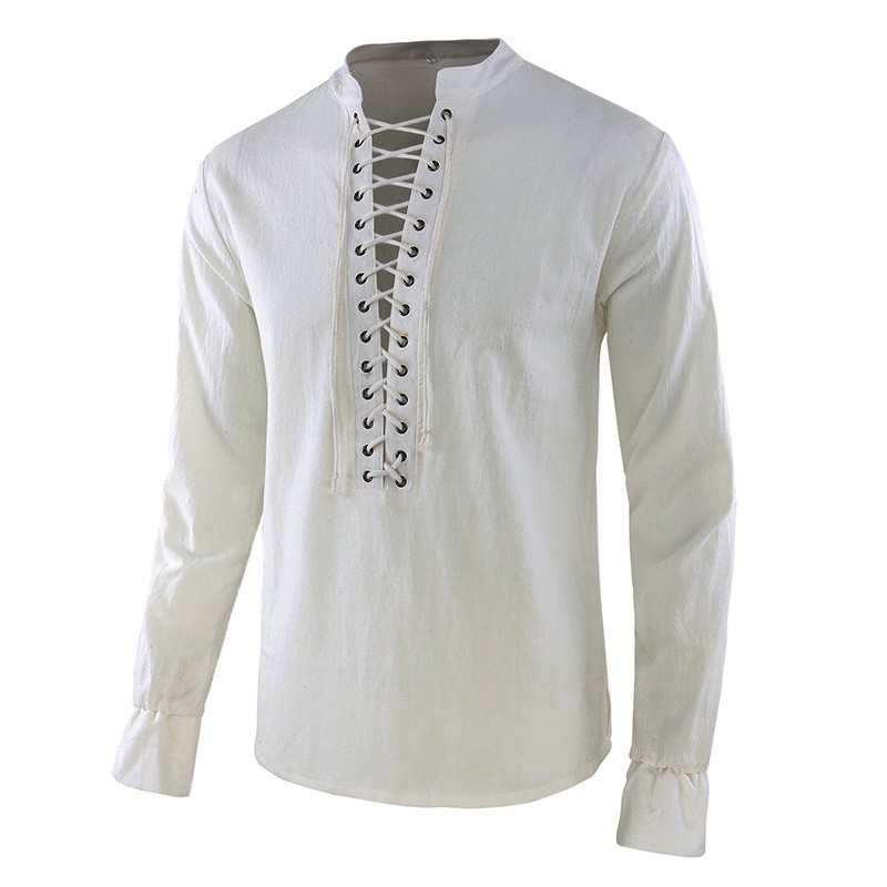 Chemise Renaissance pour homme - Mens Linen Shirt Long Sleeve avis et prix
