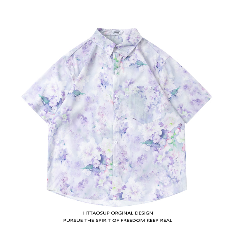 HTTAOSUP Chemise d'été à manch - Vintage Hawaiian Floral Shirt avis et prix