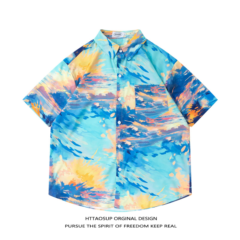 HTTAOSUP Chemise d'été à manch - Vintage Hawaiian Floral Shirt avis et prix